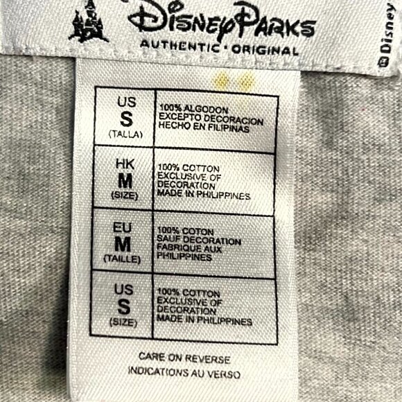 Disney Parks Grey and Aqua Striped Fitted Dress w Embroidered Mickey SZ Small - Picture 3 of 5